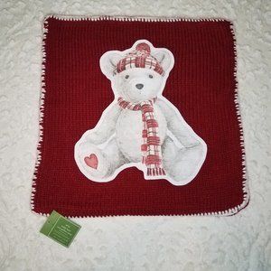 NWT Pottery Barn Teddy Bear Cozy Pillow Cover